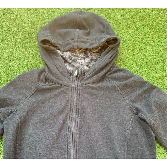 Lululemon Take Ten Heathered Grey cinch HOODIE SWEATSHIRT JACKET sz 12 - Picture 5 of 9
